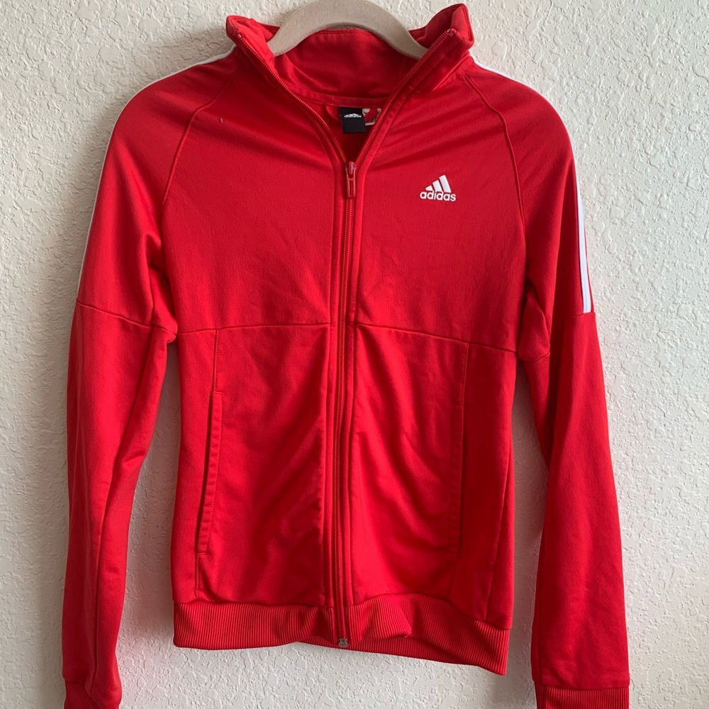 RED ADIDAS TRACK JACKET